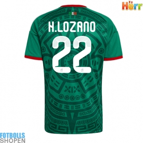 Billiga Mexiko Hirving Lozano #22 Hemmatröja VM 2026 Kortärmad